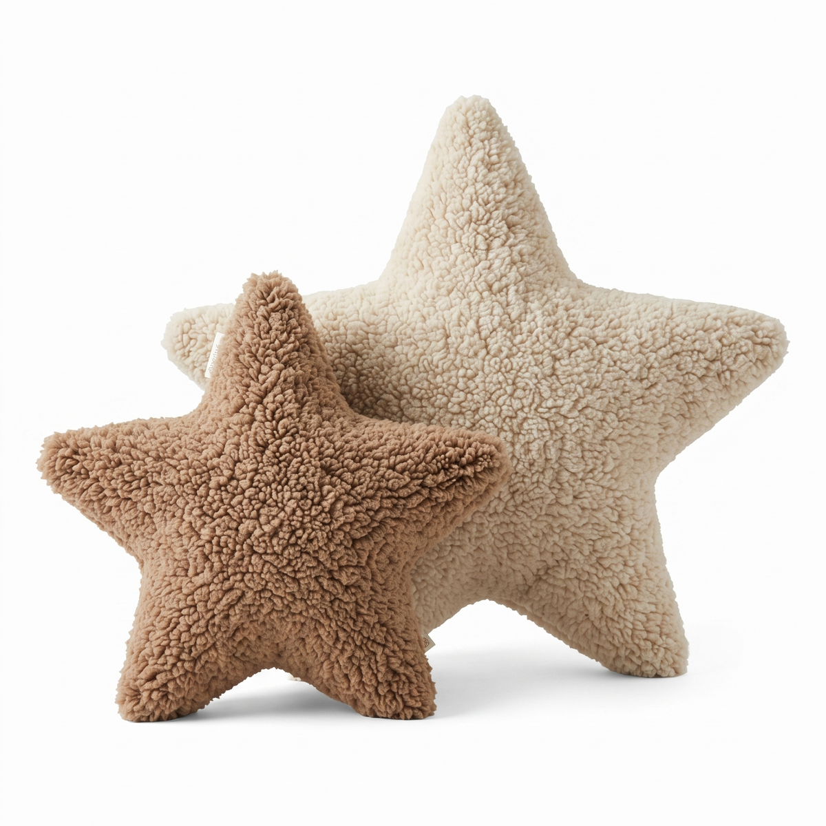 Stars Yıldız Yastık 2’li Set | %100 Organik Welsoft Teddy | Bebek & Çocuk Odası