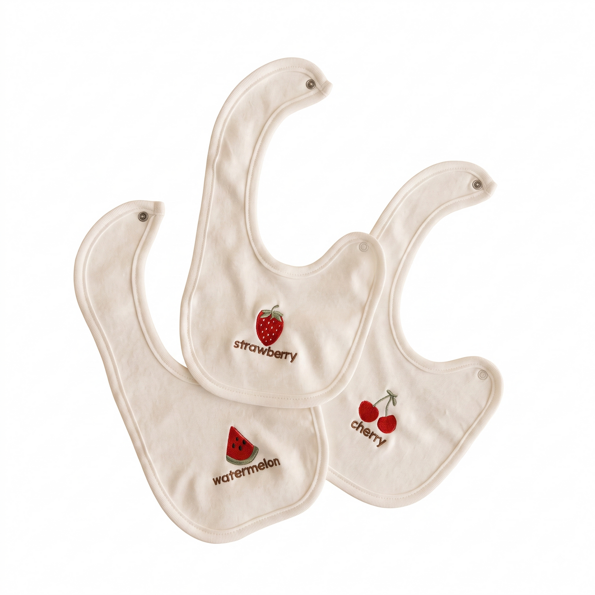 %100 Organik Pamuklu 3’lü Bebek Mama Önlüğü Seti