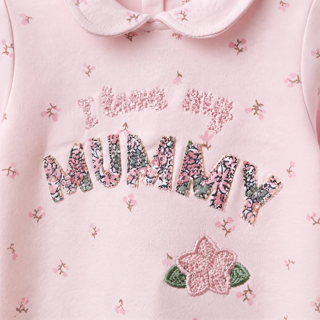 Mummy & Daddy Nakışlı 2’li Kız Bebek Yenidoğan Hastane Çıkışı Tulum Seti